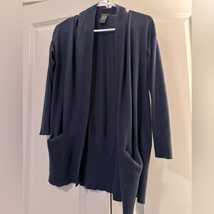 Ann Taylor Factory - Small Navy Blue Open Cardigan